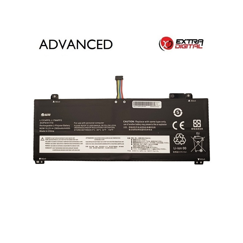 Nešiojamo kompiuterio baterija LENOVO L17C4PF0, 2900mAh, Extra Digital Advanced