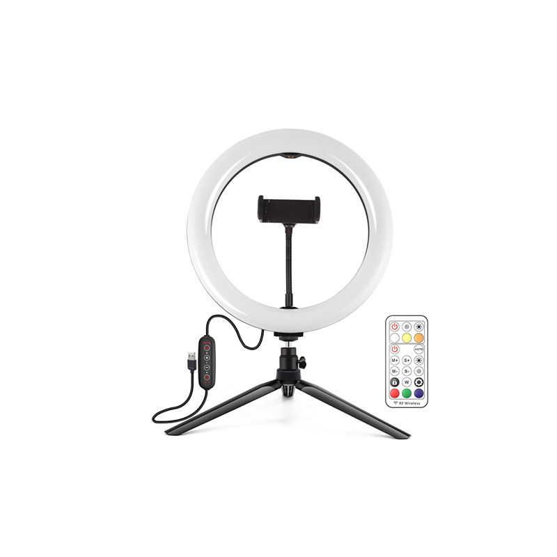 LED žiedine lempa 26cm, su trikoju stovu 8.3cm, USB