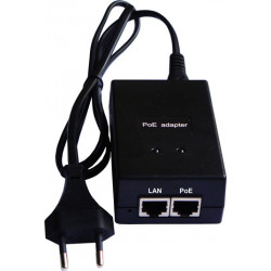PoE įterpėjas-injector 48V, 0.4A, 19.2W, 1 kanalo POE-004