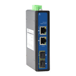 PoE šakotuvas 2x Gigabit PoE+2x SFP UPLINK, 45W Industrial