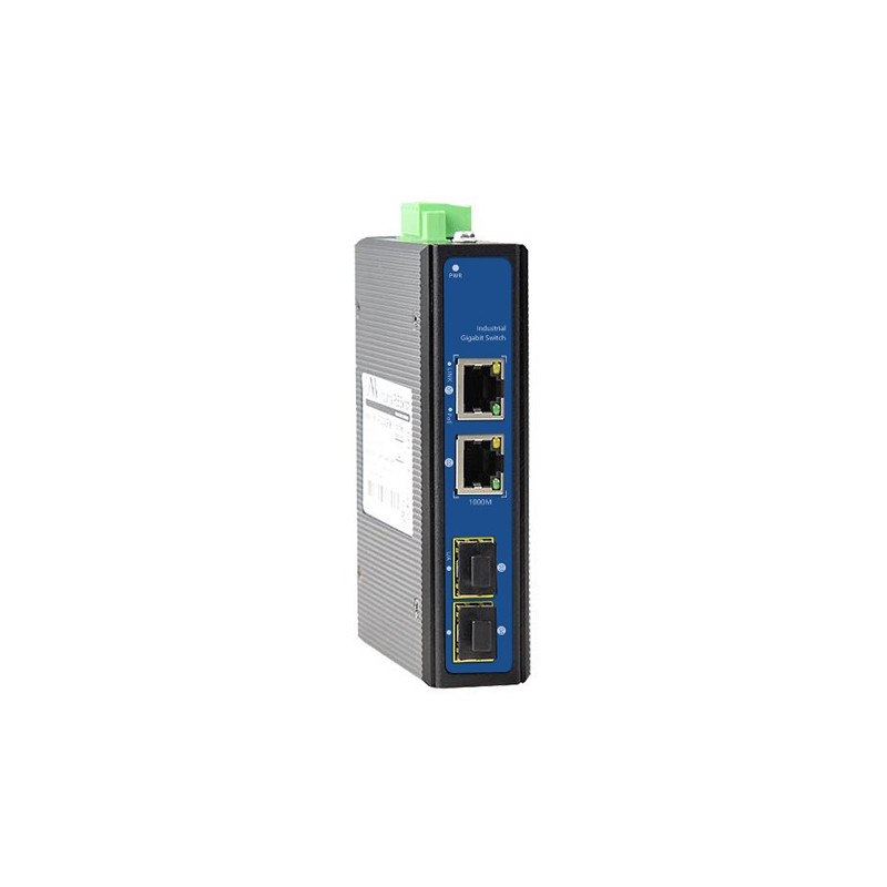 PoE šakotuvas 2x Gigabit PoE+2x SFP UPLINK, 45W Industrial