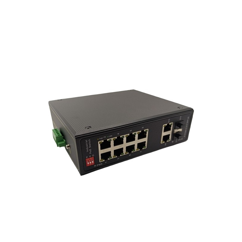 PoE šakotuvas 8x Gigabit PoE+2x Gigabit UPLINK, SFP, 120W Industrial