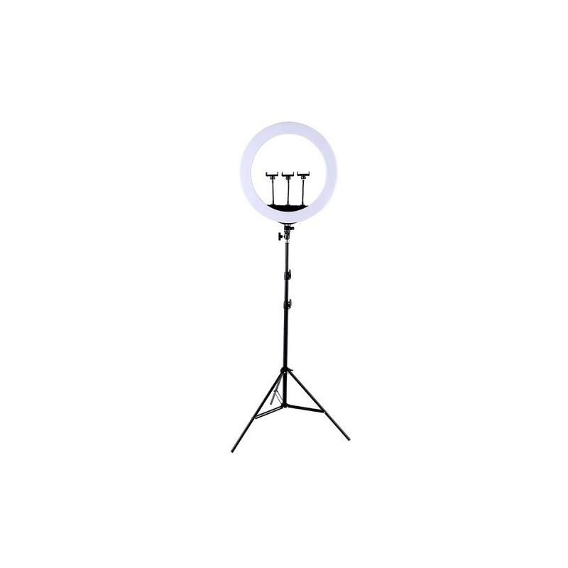 LED žiedinė lempa 45cm, su trikoju stovu iki 2.1m
