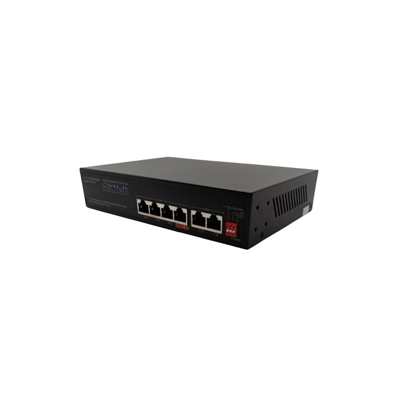 PoE šakotuvas 4x Gigabit PoE+2x Gigabit UPLINK, 65W