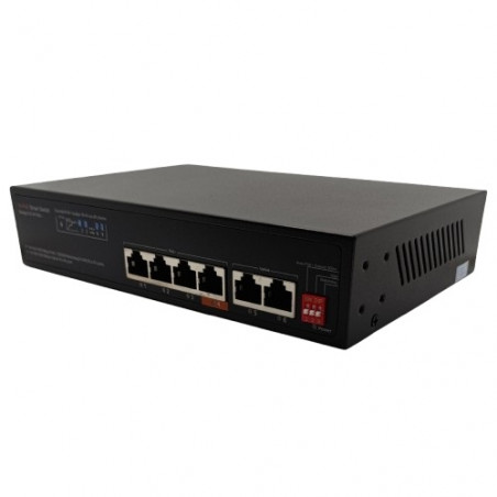 PoE šakotuvas 4x Gigabit PoE+2x Gigabit UPLINK, 65W