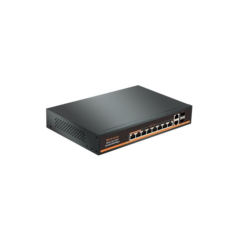 PoE šakotuvas 8x Gigabit PoE+2x Gigabit UPLINK+2x SFP, 120W