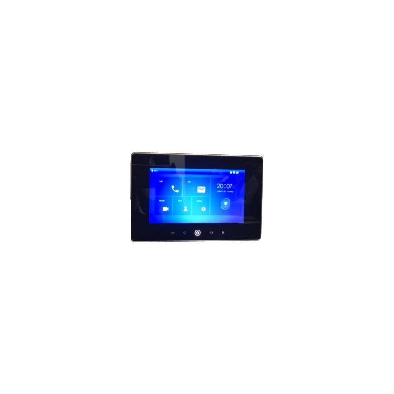 IP domofono monitorius su WIFI, 7 col. 1024x600,Micro SD kortelės prievadas,PoE(802.3af) juodas, SIP