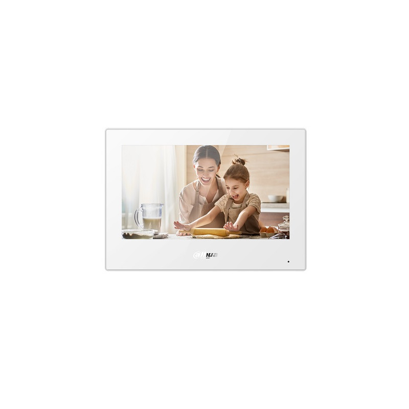 IP domofono monitorius VTH5321GW-W. 7 col. 1024x600. Wifi, PoE(802.3af). SIP. Andoid 8.1, baltas