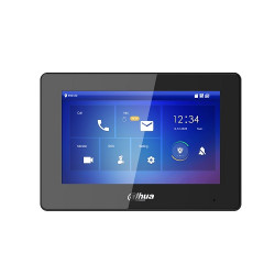 IP domofono monitorius 7 col. 1024x600,Micro SD kortelės prievadas,PoE(802.3af) juodas, SIP