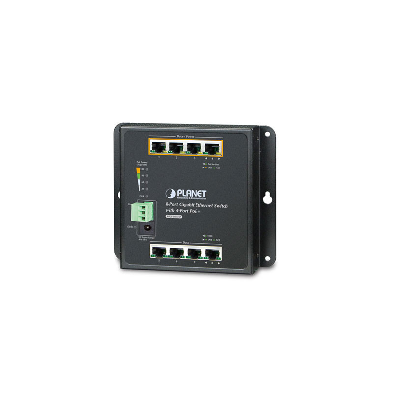 PoE šakotuvas 4x Gigabit PoE+ 4x Gigabit UPLINK, 120W, Industrial