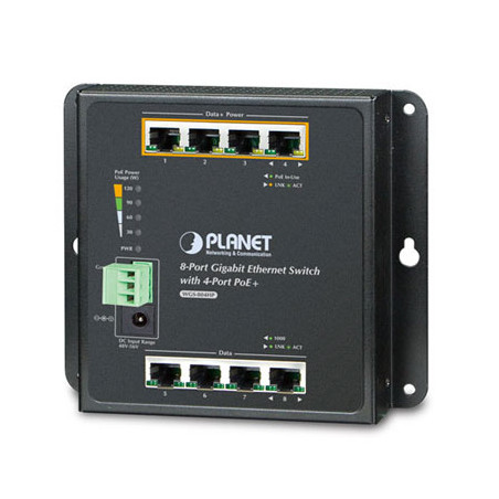 PoE šakotuvas 4x Gigabit PoE+ 4x Gigabit UPLINK, 120W, Industrial