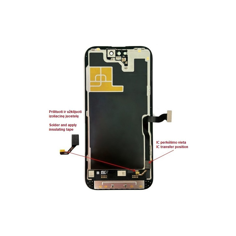 Ekranas skirtas iPhone 14 Pro, LTPO Soft OLED, 120Hz