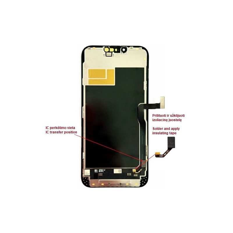 Ekranas skirtas iPhone 13 Pro Max, LTPO Soft OLED, 120Hz