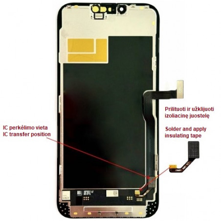 Ekranas skirtas iPhone 13 Pro Max, LTPO Soft OLED, 120Hz