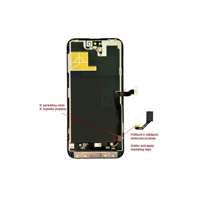 Ekranas skirtas iPhone 14 Pro Max, LTPO Soft OLED, 120Hz