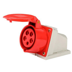 Pramoninis trifazis CEE lizdas su dangteliu, 32A, 5-Pin, IP44