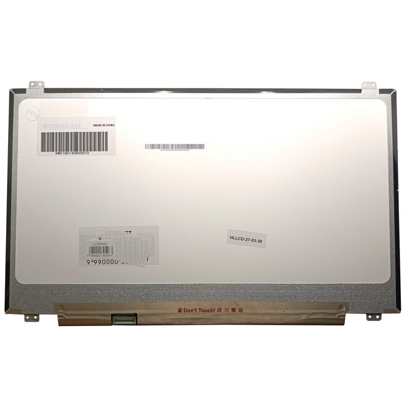 Ekranas 17.3", 1600x900, 60Hz, matinis, 30pin, kairėje