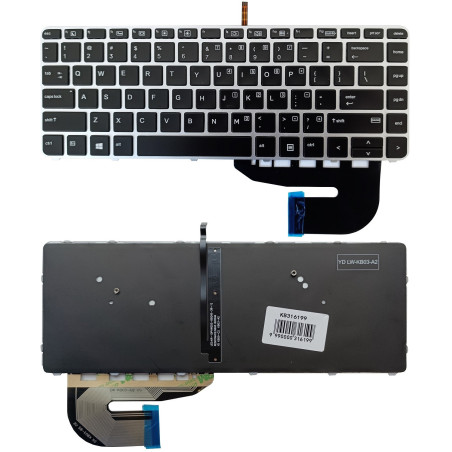 Klaviatūra HP EliteBook 840 G3 G4, su pašvietimu, US