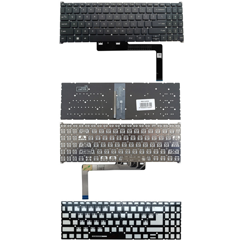 Klaviatūra ACER Aspire A315-59, A715-76, A715-51G, A515-57, su pašvietimu, US